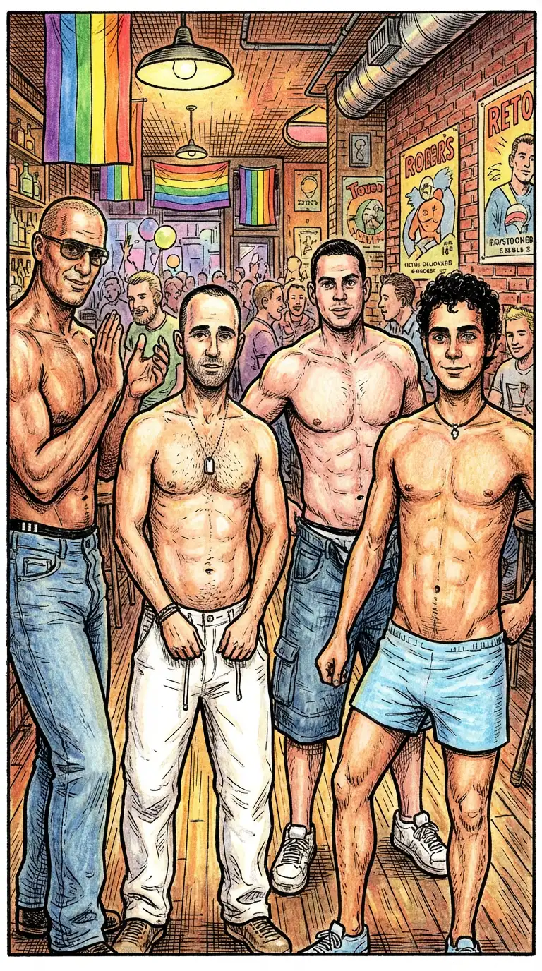 Queer Illustrated Beefcake Men