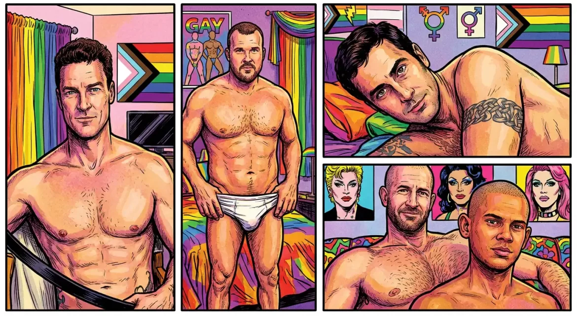 Queer Illustrated Beefcake Men