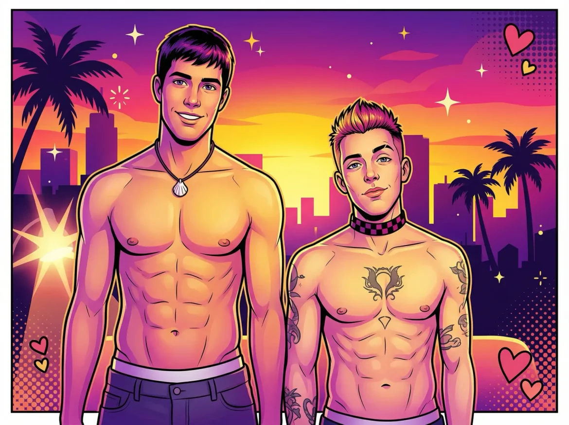Queer Illustrated Beefcake Men