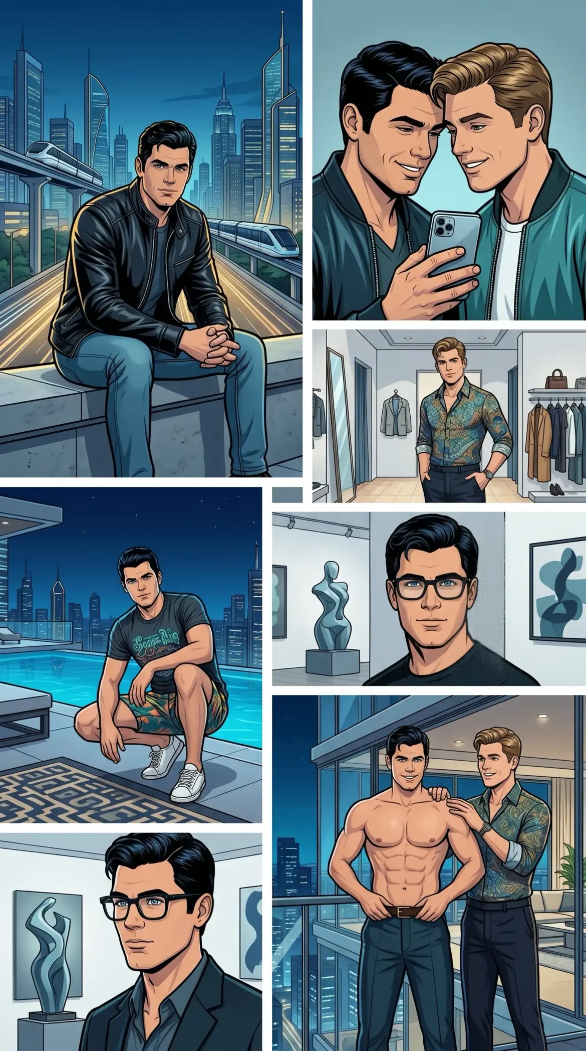 Queer Illustrated Loving Men