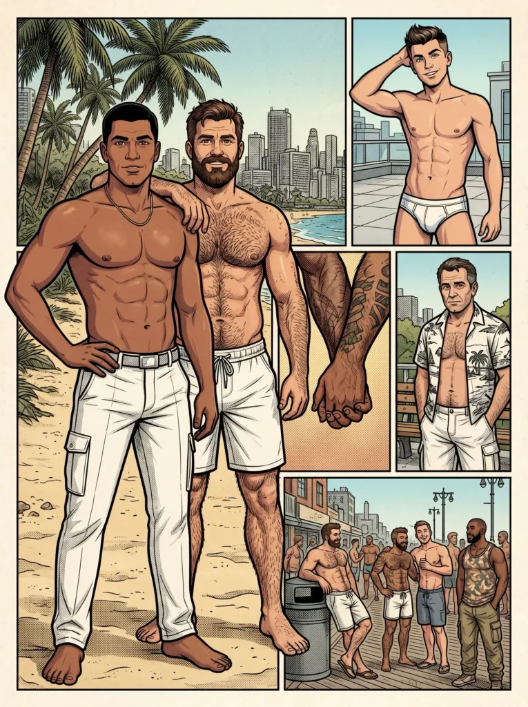 Queer Illustrated Loving Men