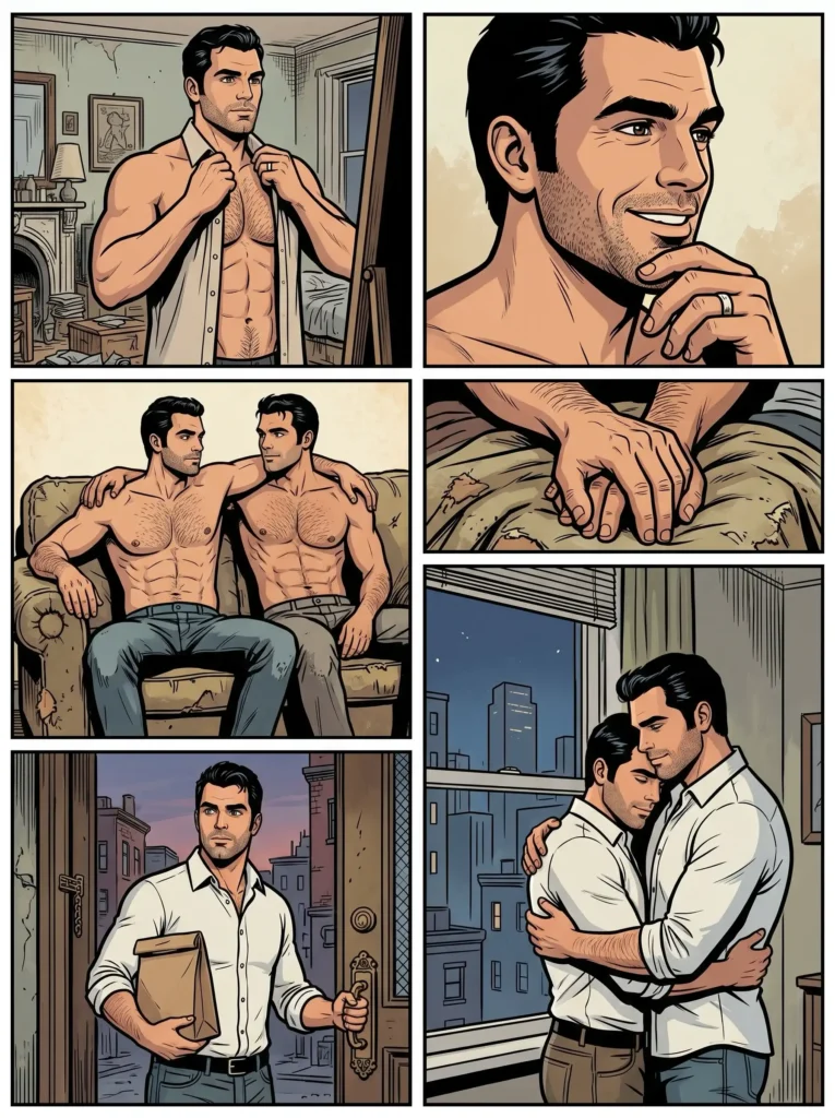 Queer Illustrated Loving Men