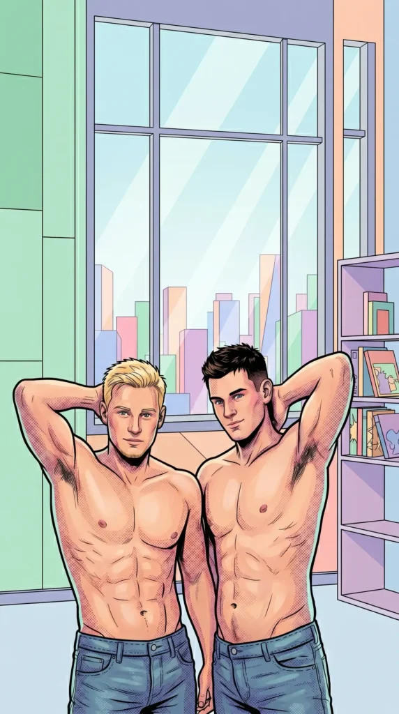 Queer Illustrated Loving Men