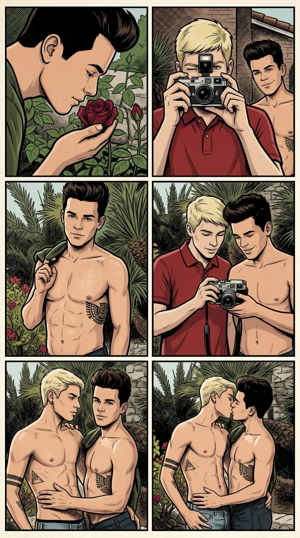 Queer Illustrated Loving Men