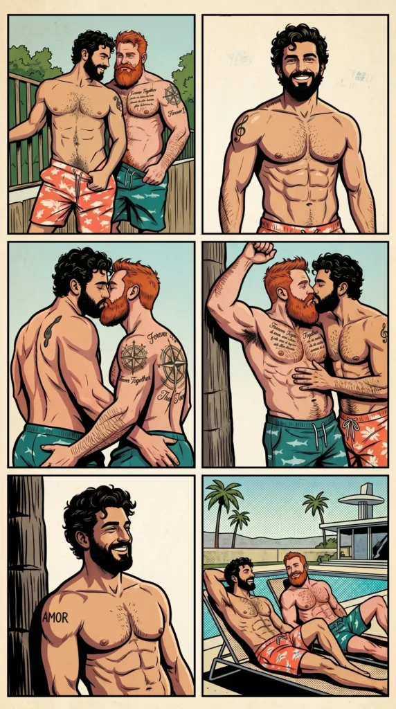 Queer Illustrated Loving Men