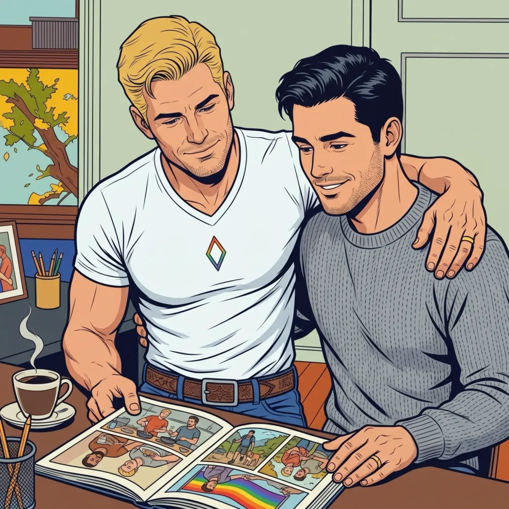 Queer Illustrated Loving Men