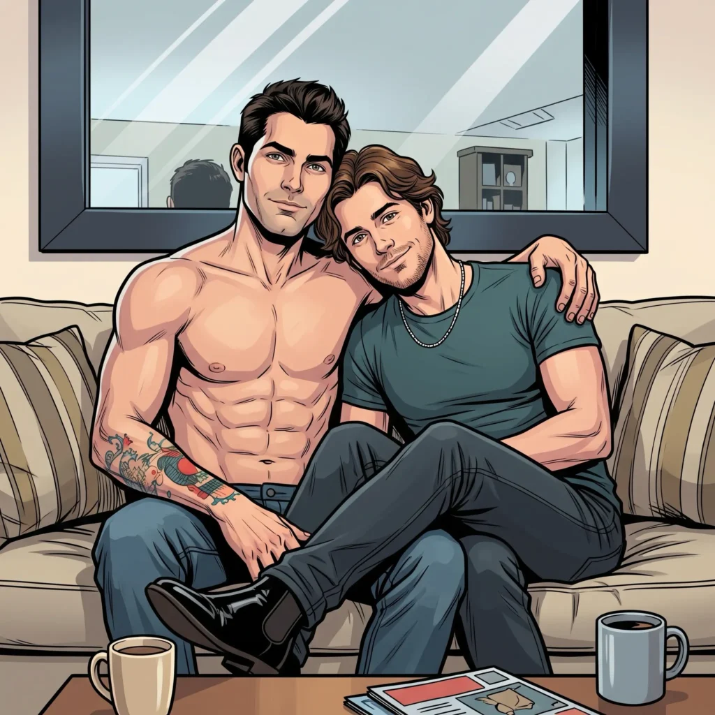 Queer Illustrated Loving Men