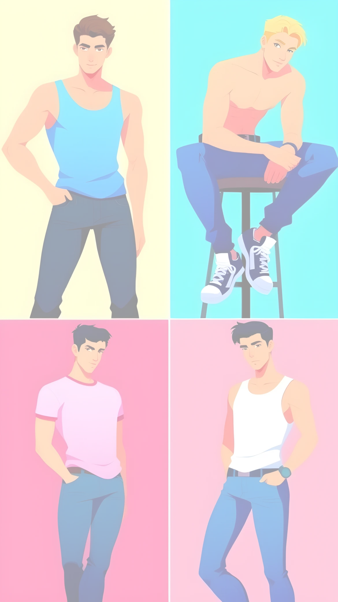 Queer Illustrated Loving Men