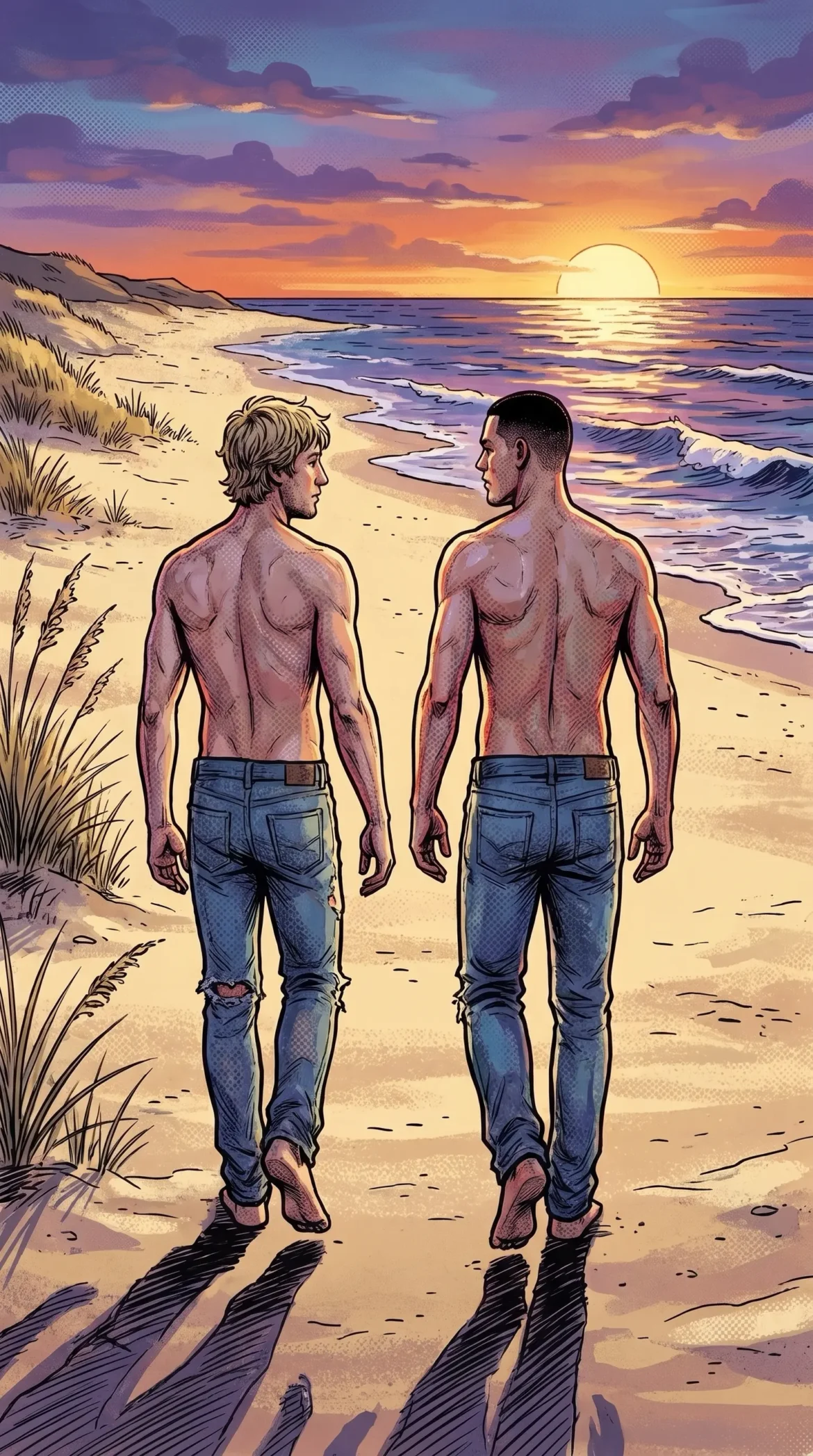Queer Illustrated Loving Men