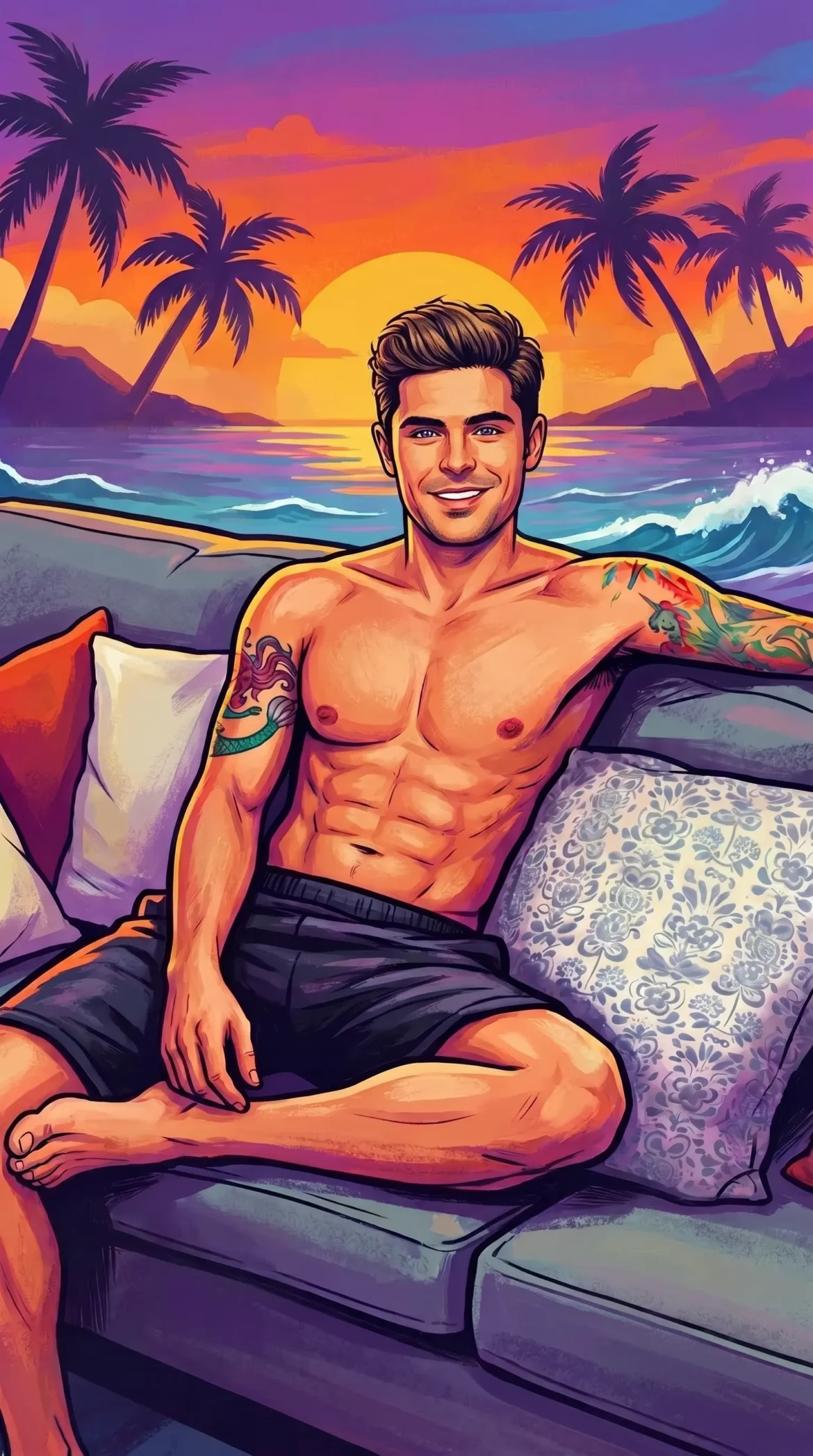 Queer Illustrated Loving Men