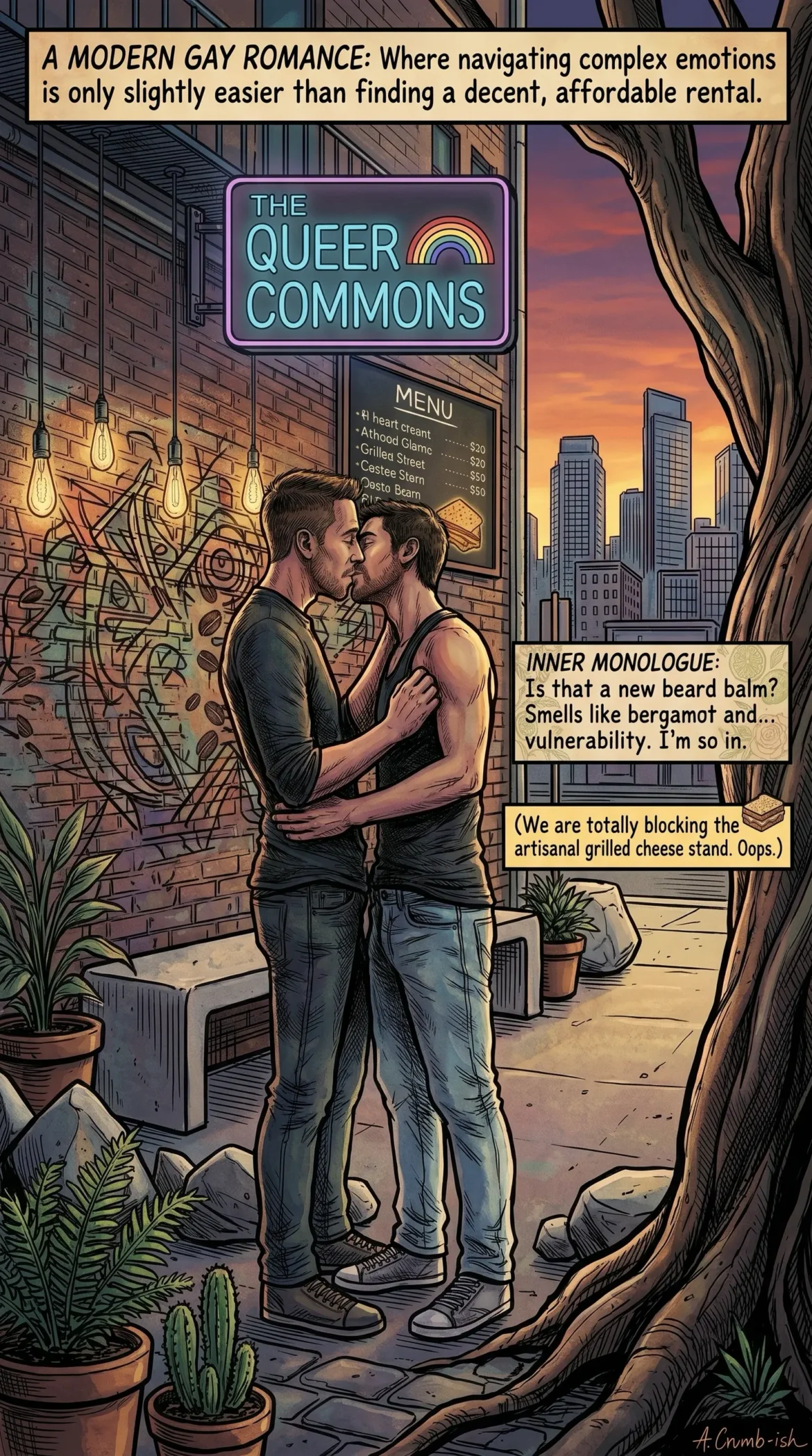 Queer Illustrated Loving Men