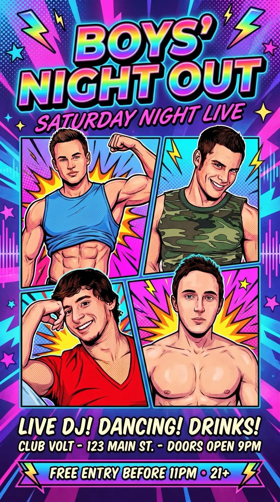 Queer Illustrated Loving Men