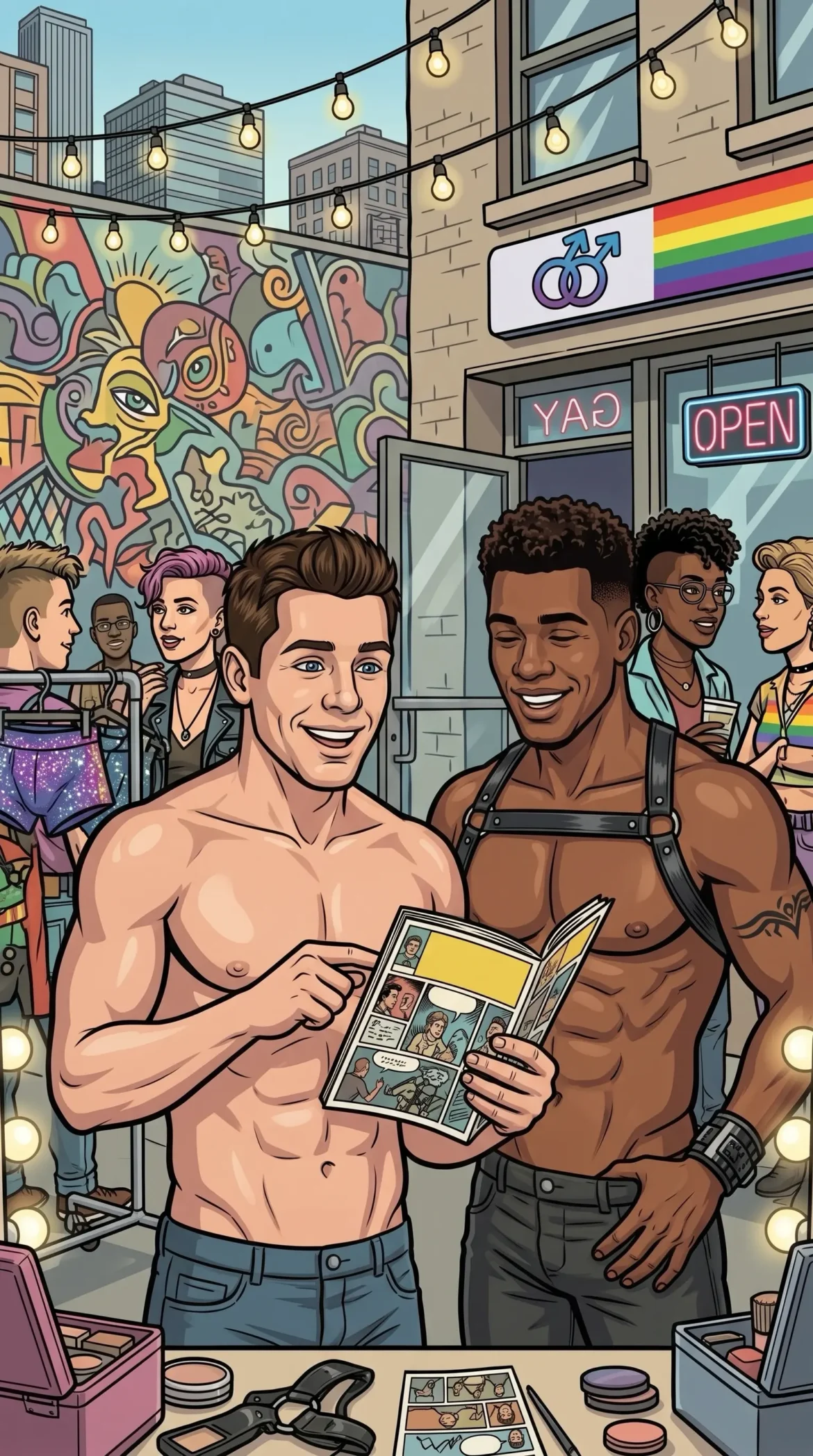 Queer Illustrated Loving Men