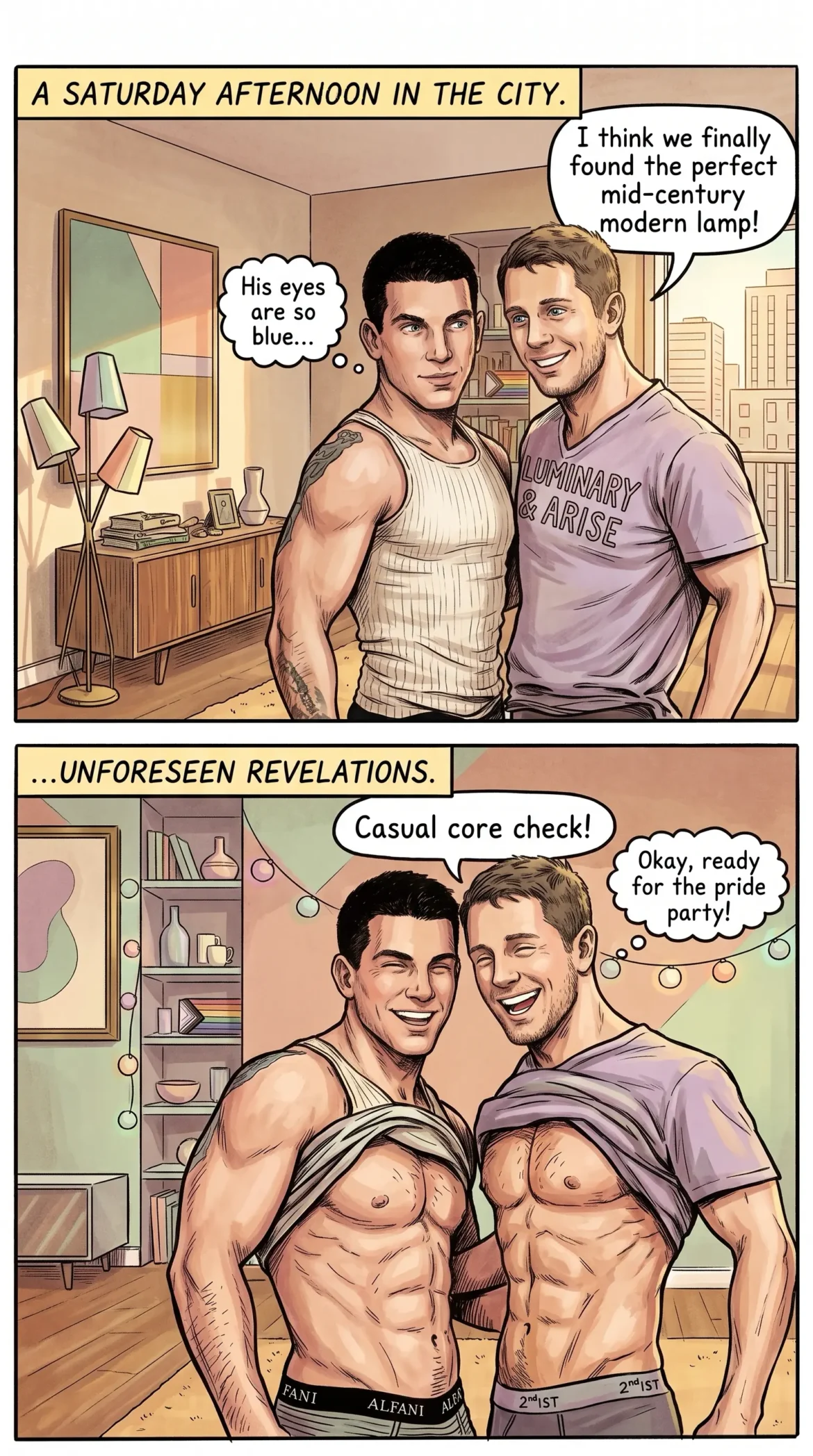 Queer Illustrated Loving Men